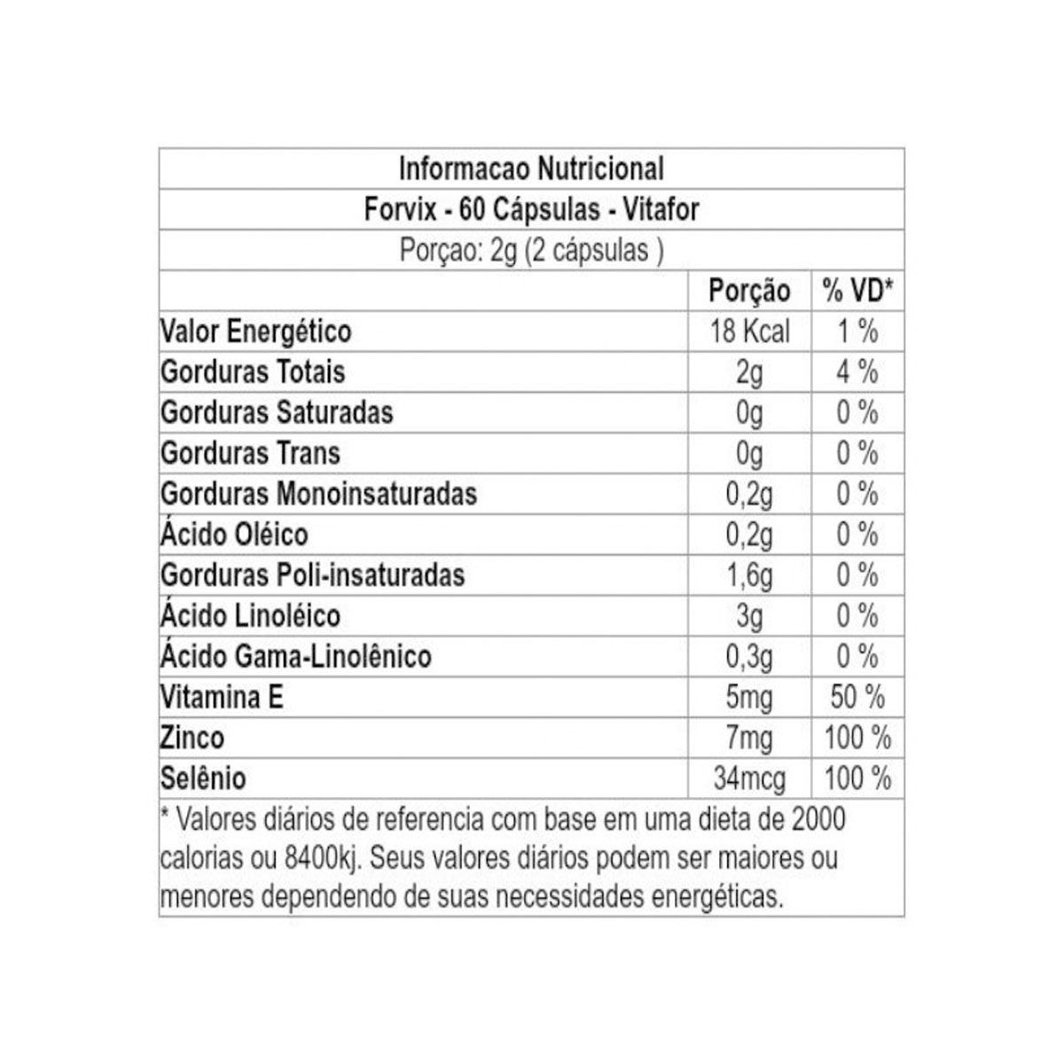 Forvix 60 cápsulas - Vitafor