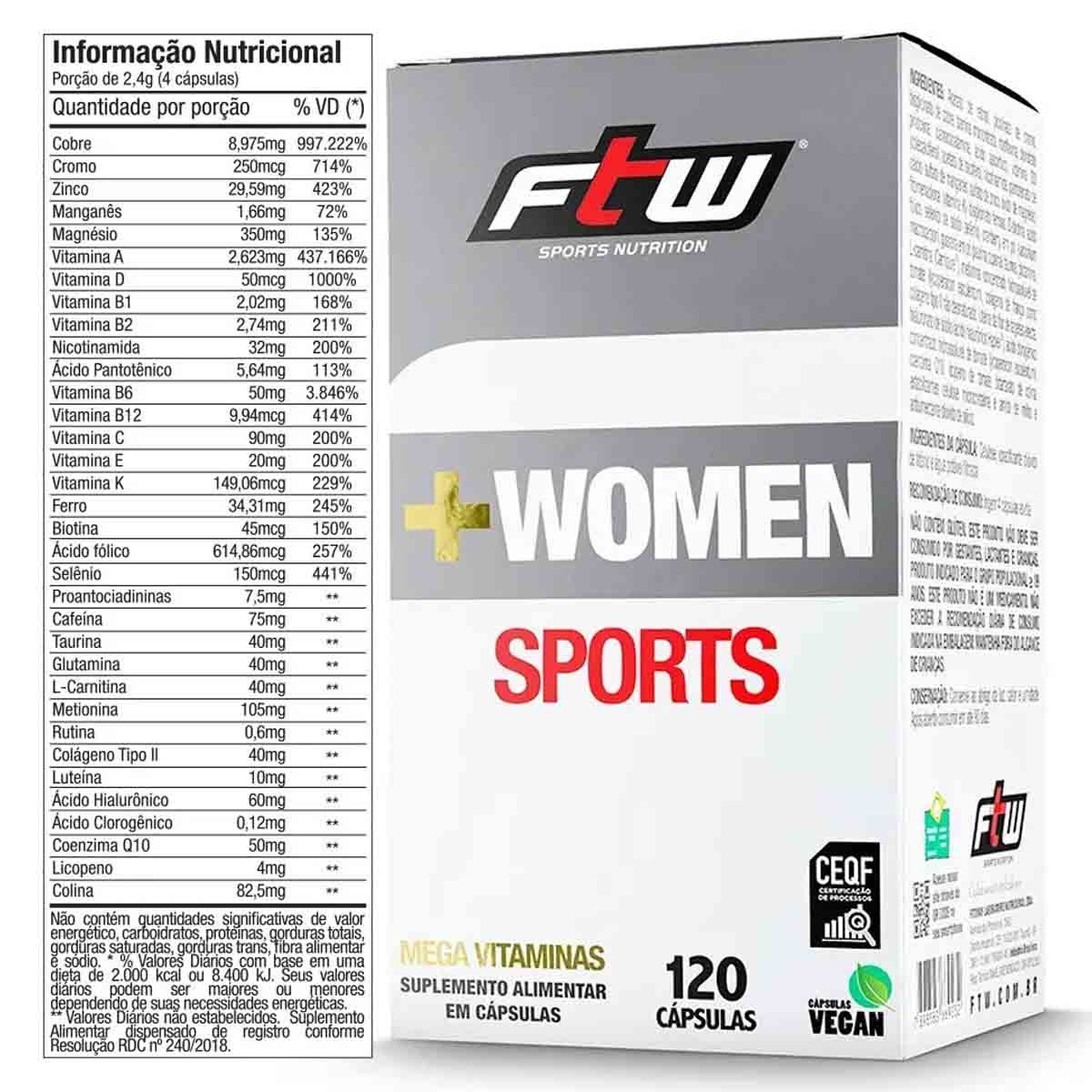+ Women Sports 120 Cápsulas - FTW
