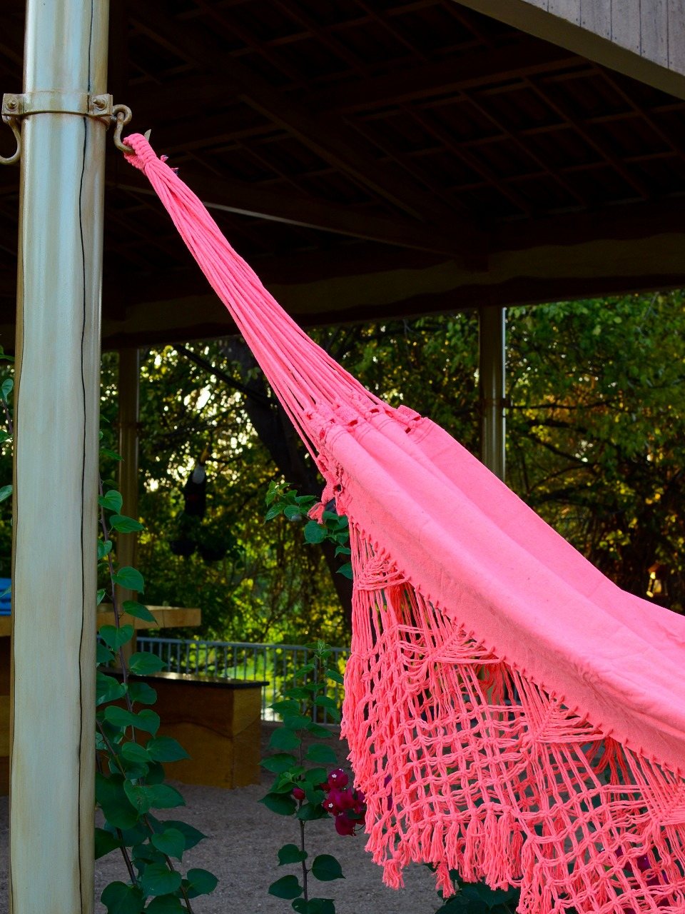 Rede Summer Color Casal Algodão Pink Florescente