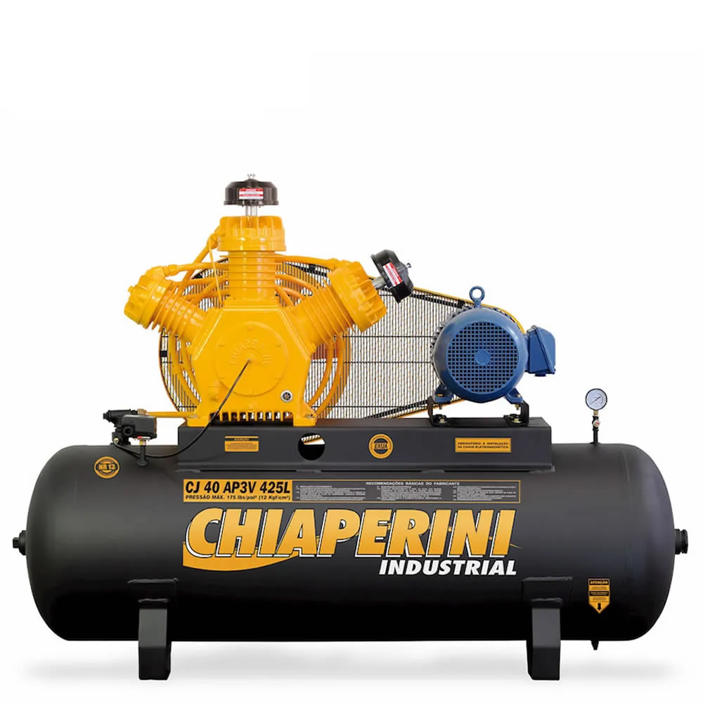 COMPRESSOR 40 pcm/AP3V 425 litros  Trifásico - CHIAPERINI