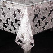 Toalha de Mesa Plástica 1,38X1,38 M Diamante Estampa FOLHAS