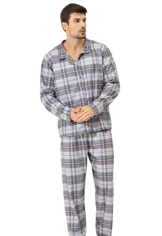 Pijama Americano 02017 Xadrez C/gola Aberto