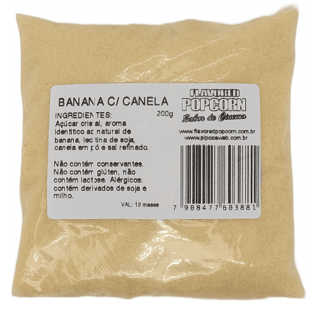 Caramelo para Pipoca Doce - Sabor Banana com Canela 200g