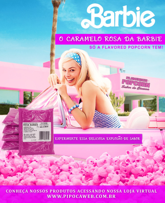 Caramelo para Pipoca Doce - Rosa Barbie 200g