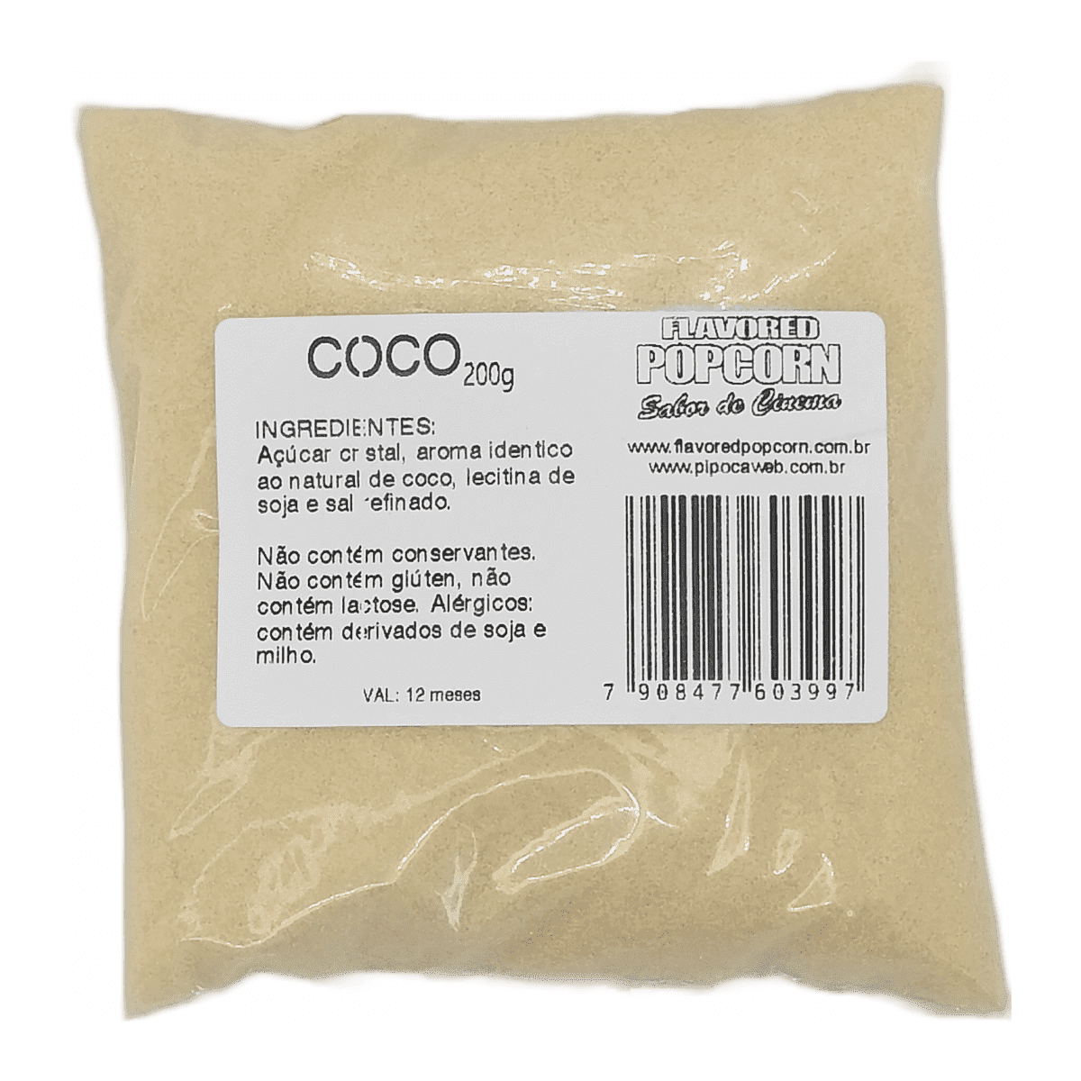 Caramelo para Pipoca Doce - Sabor Coco 200g
