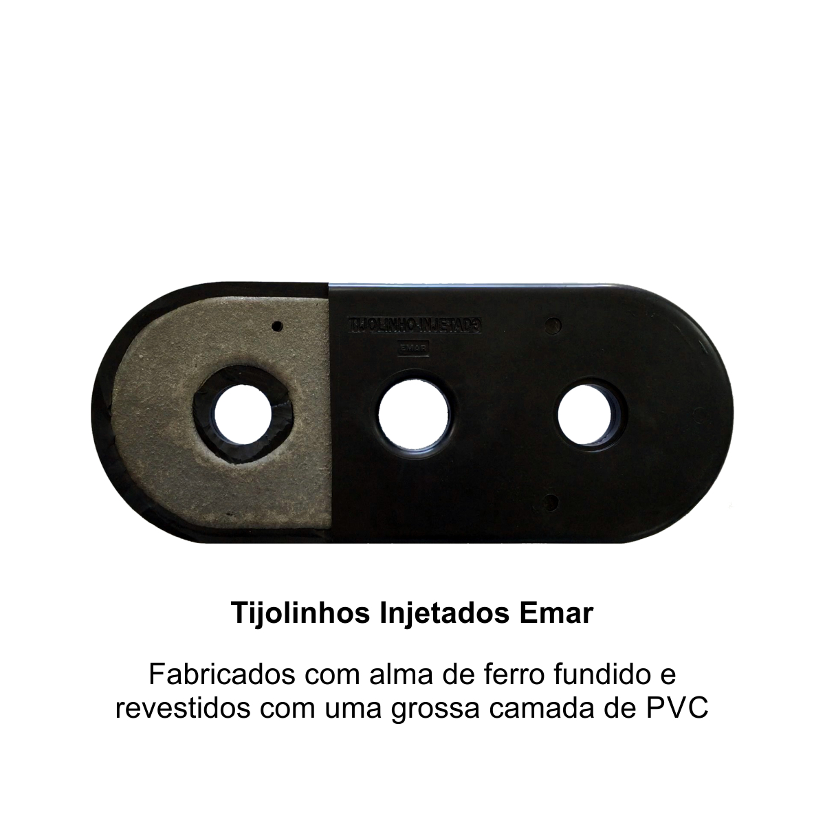 Kit com Tijolinho Injetado + Hastes da Bateria de Peso - Placa de Peso Revestida com PVC