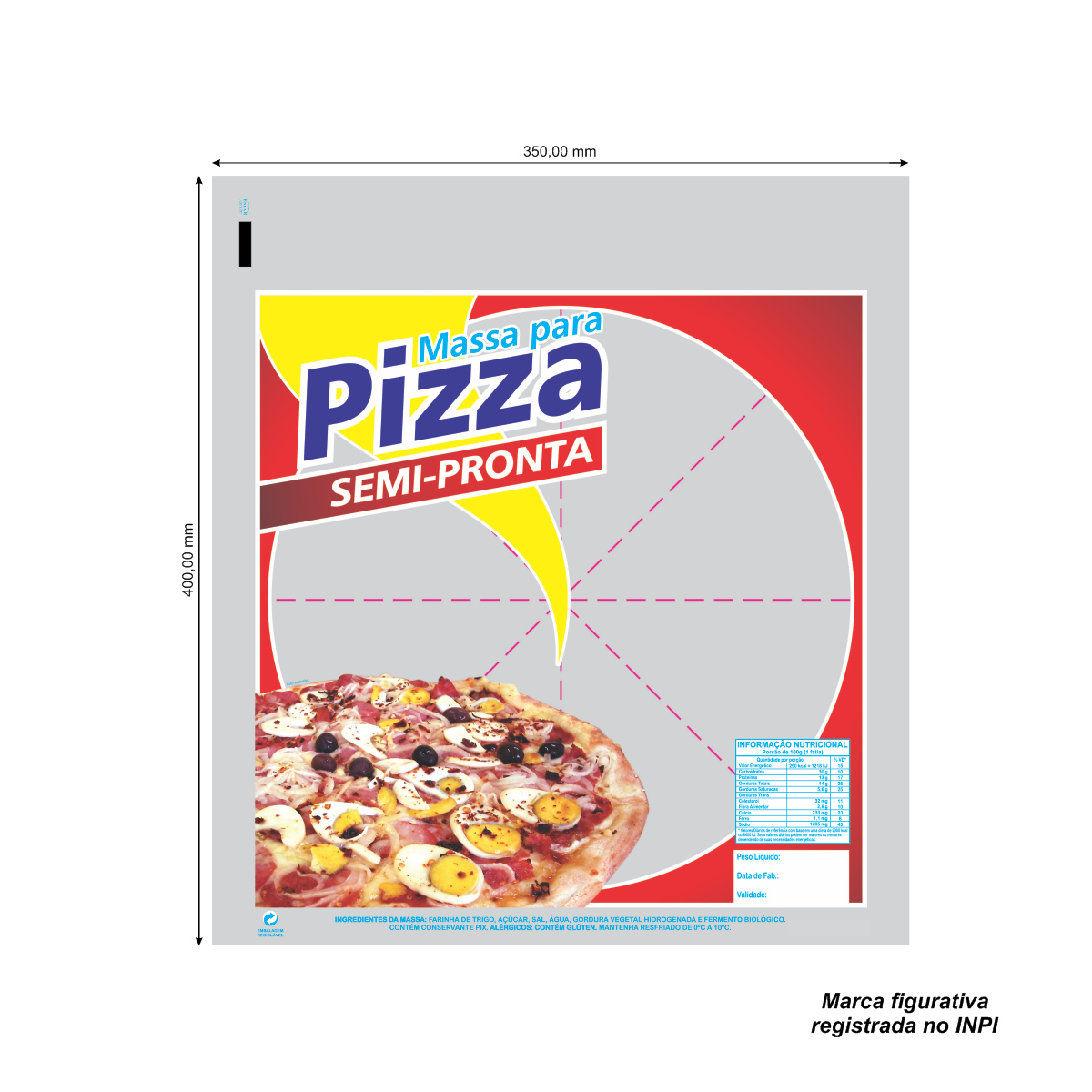 Sacos para Pizza com Foto com 100 unidades