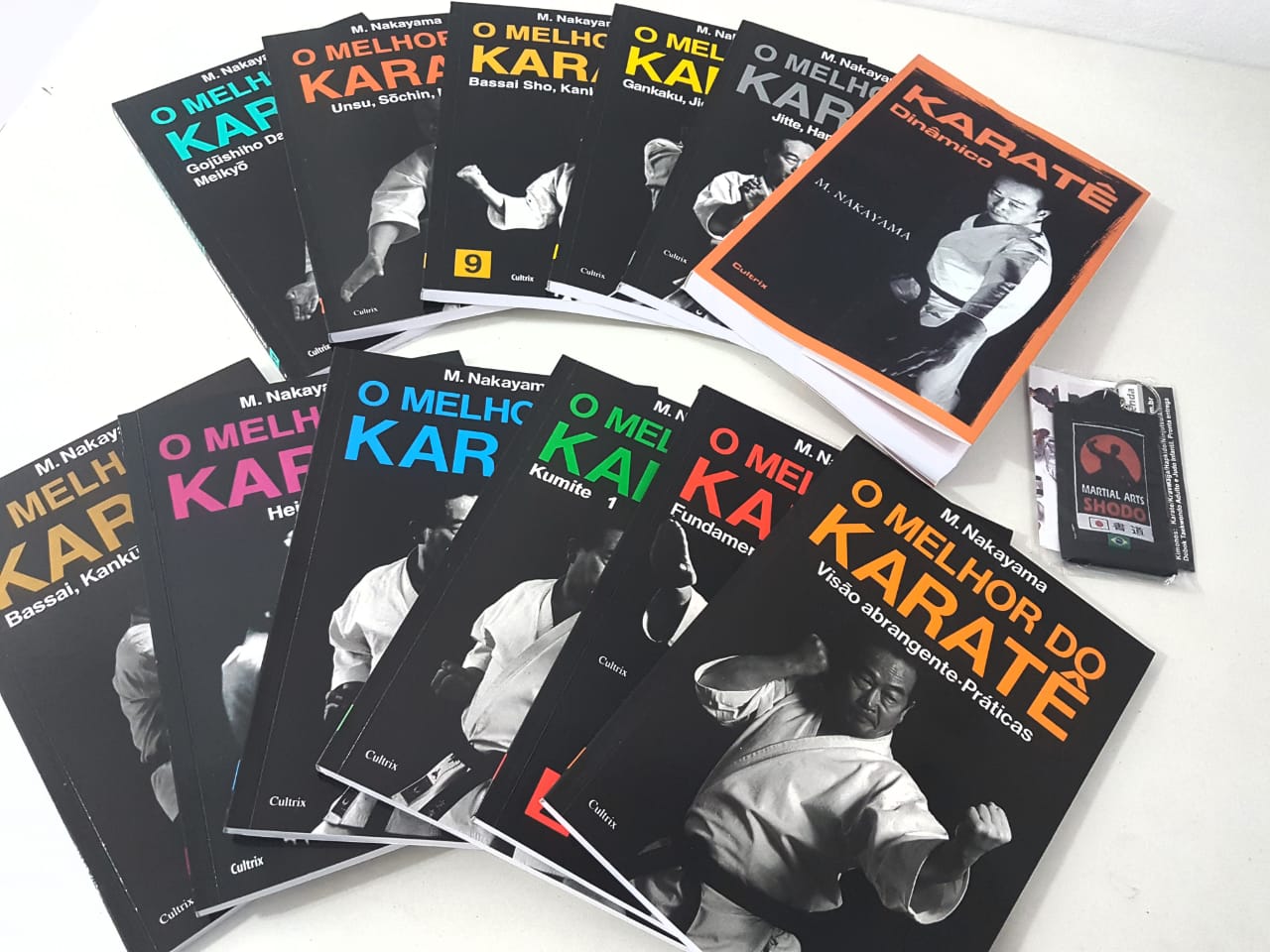 Coleção com 11 Livros Da Série Melhor Do Karatê (O) + 1 Livro Karate Dinamico M Nakayama +Brinde chaveiro faixa preta