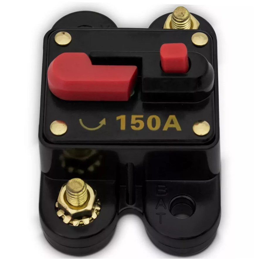 Kit 2x Disjuntor Som Automotivo 100 150 ou 200 Amperes Proteção Resetável