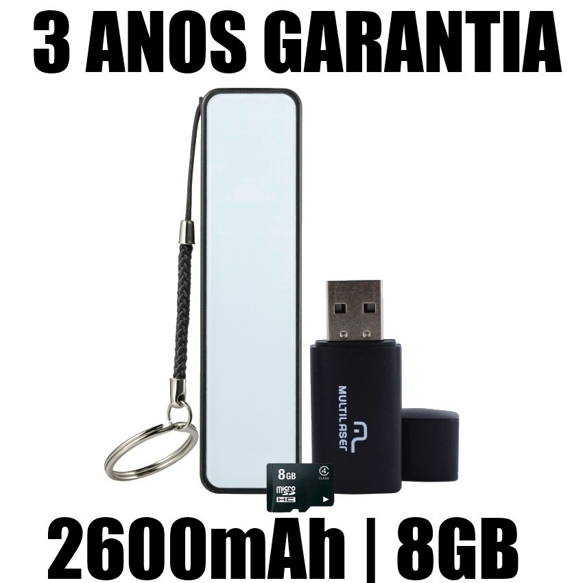 KIT SMARTPHONE: POWER BANK+PENDRIVE+CARTAO DE MEMORIA CL4 8GB (05)