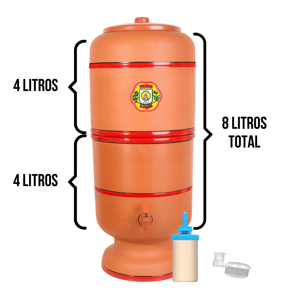 Filtro de Barro São Pedro 4 Litros com 1 Boia e 1 Vela Tradicional  - CN Distribuidora