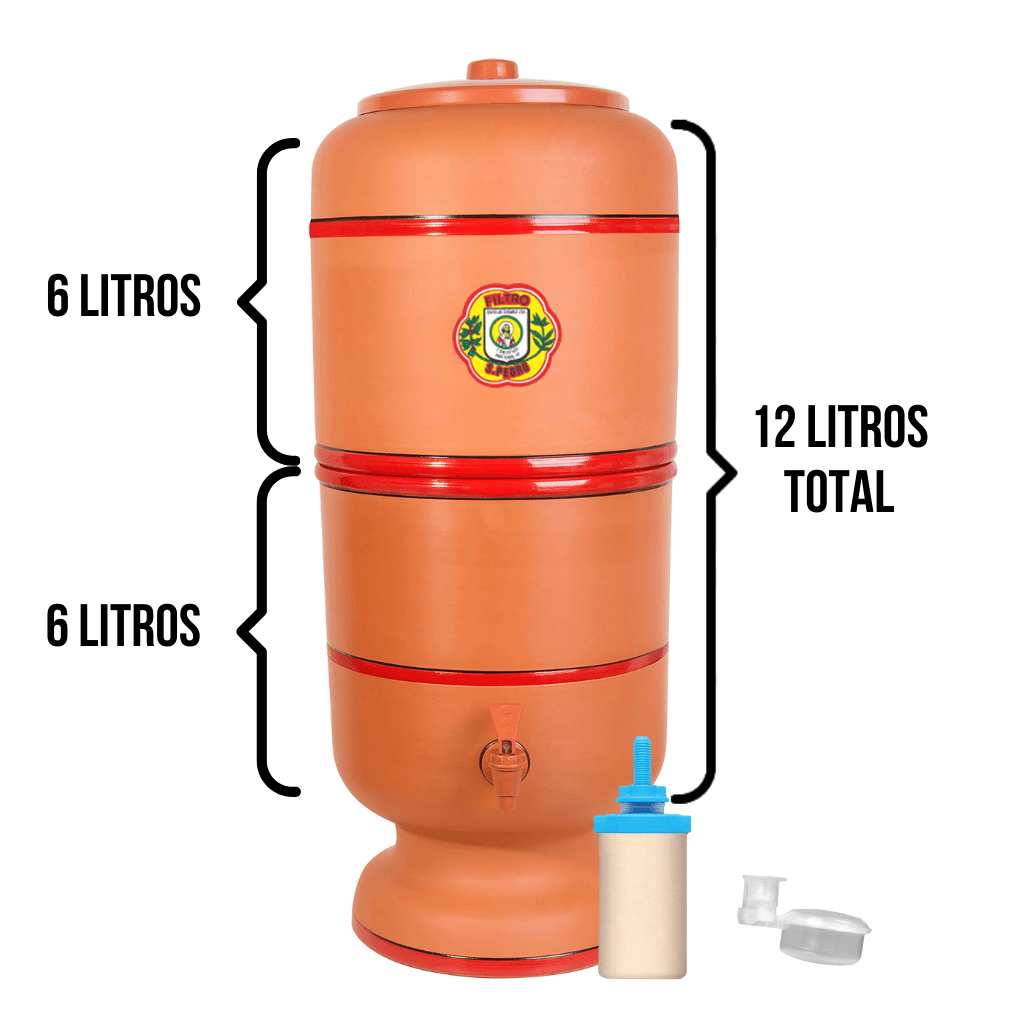 Filtro de Barro São Pedro 6 Litros com 1 Boia e 1 Vela Tradicional - CN Distribuidora