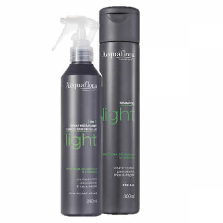 Acquaflora Light Spray Hidratante 240ml e Shampoo sem Sal 300ml