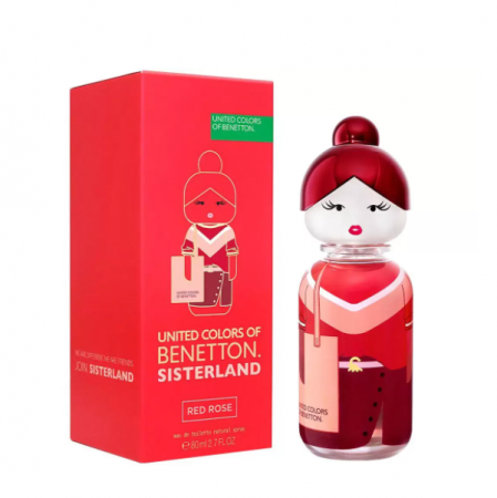 Benetton United Colors of Sisterland Red Rose Eau Toilette - Perfume Feminino 80ml