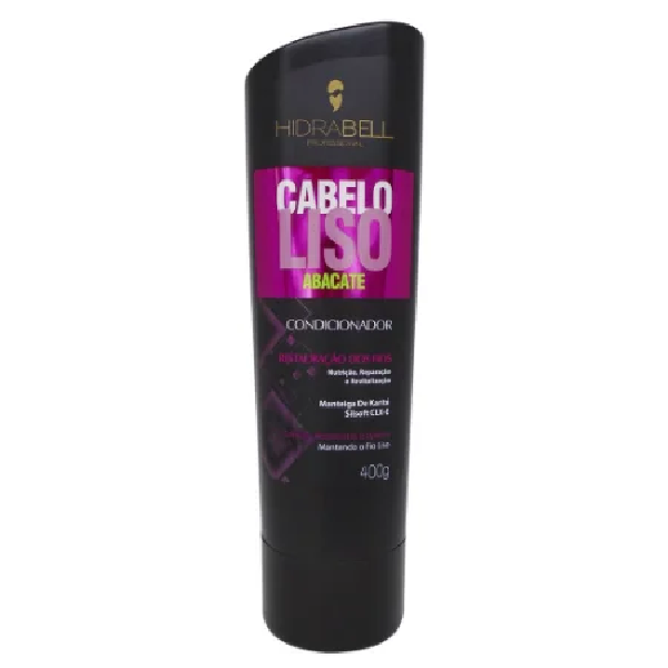 Hidrabell Cabelo Liso Abacate Shampoo 500ml Condicionador 400ml Mascara 450g e Leave in 285g