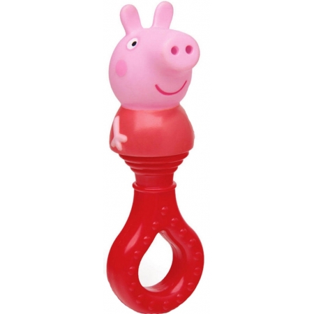 Brinquedo Para Bebês Chocalho E Mordedor Peppa Pig Estimulante Macio Barulho Suave Texturas Que Alivia Gengivas Elka