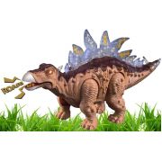 Dinossauro Estegossauro Brinquedo Infantil Menino Eletrônico Anda Luzes Som Movimentos Plástico Resistente Zoop Toys Original