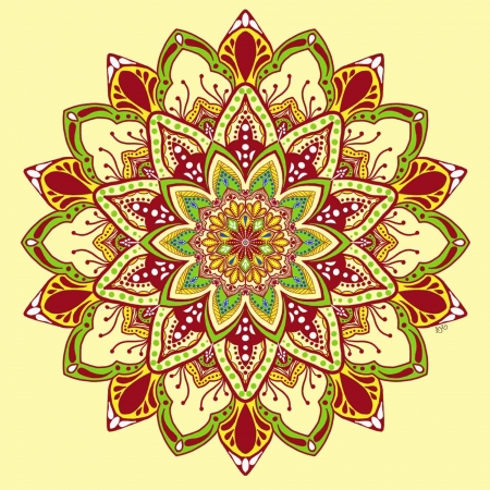 Placa Quadro Decorativa  Mandala Amarela Chacra Terapia Decoração Zen Quarto Sala 30x30