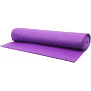 Tapete Yoga Mat Pilates Fitness Ginástica 170x60cm 5mm Grande Lilás Colchonete EVA Antiderrapante Com Alça Exercícios Academia Acte