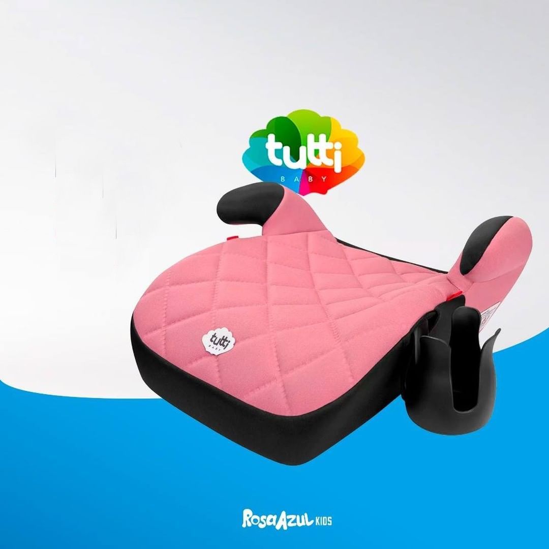Assento De Elevação Rosa Cadeirinha Criança Carro Tutti Baby Seguro Triton Acolchoado Porta Mamadeira