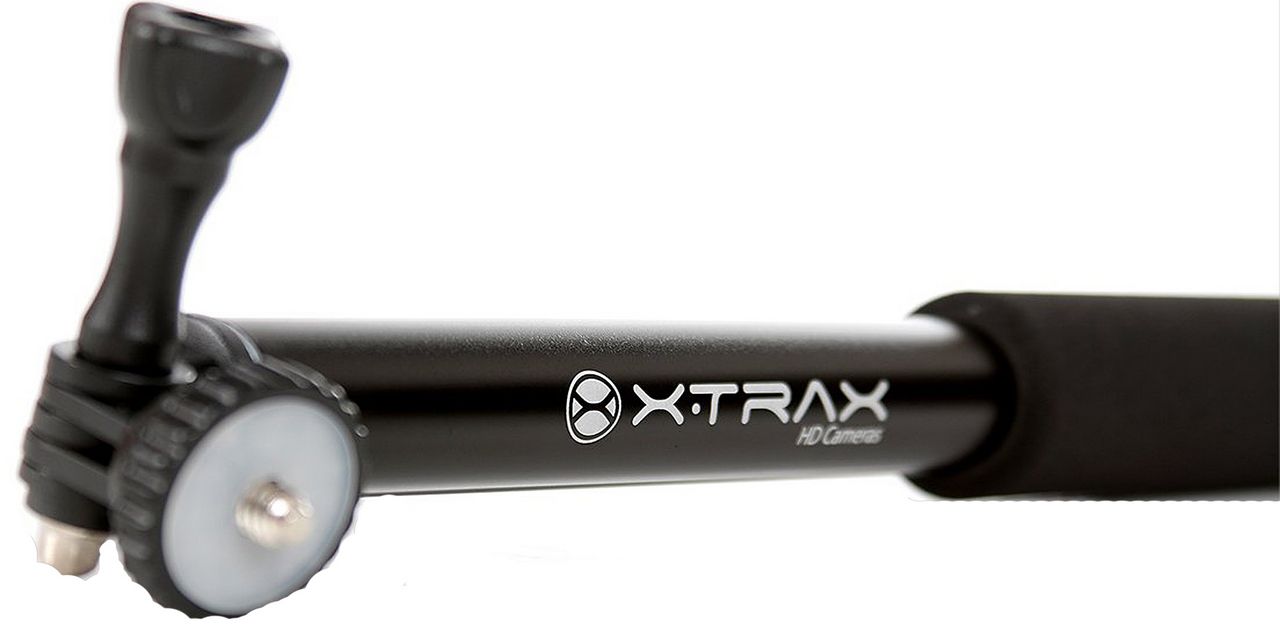 Bastão Retrátil Câmera Ação Preto 95 Cm Encaixe Padrão Resistente Àgua Suporta Até 500g Original Xtrax