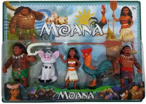 Boneca Moana Kit Com 5 Personagens Mar de Aventuras