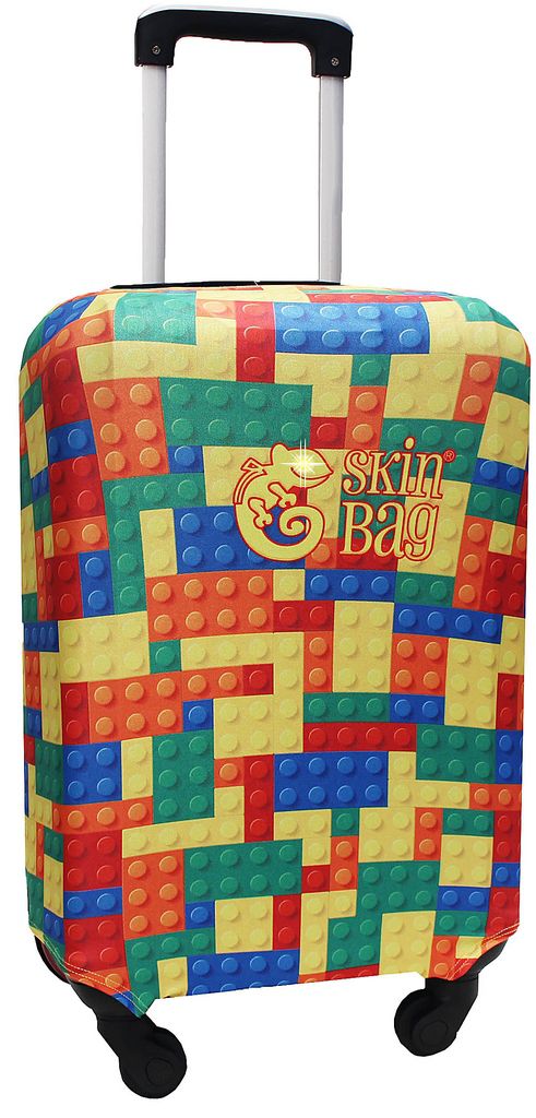 Capa Protetora Para Mala Viagem Puzzle Colorido Resistente Blocos Moderna Unissex Tamanho Grande Versátil Lançamento Original Skin Bag