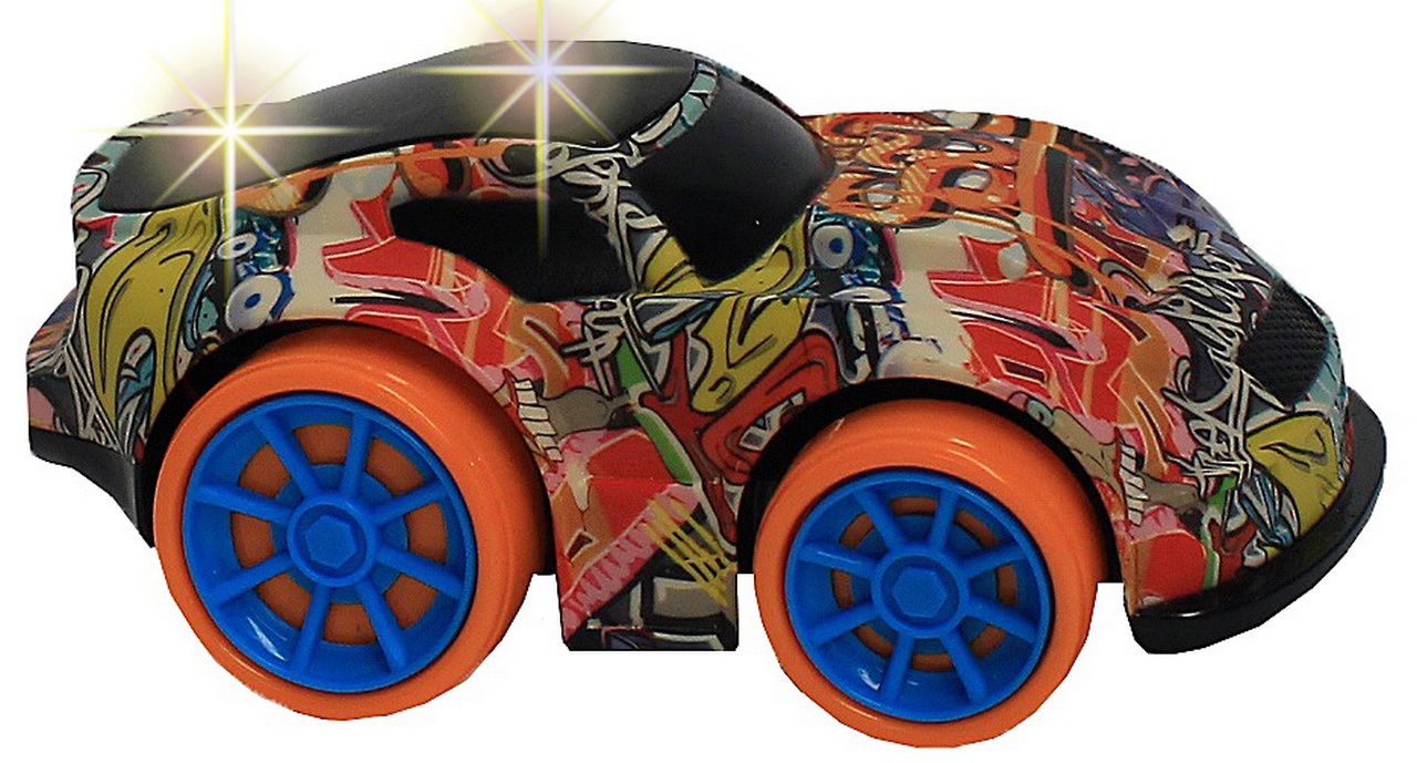 Carrinho Eletrônico Super Cartoon Car Bate Volta Colorido Acende Luz 3D Musical Pequeno Ultiliza 3 Pilhas AA Original Toy Car Vip Toys