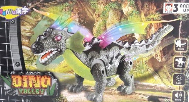 Dragão Dinossauro Eletrônico Anda Acende Luz, Emite Som 