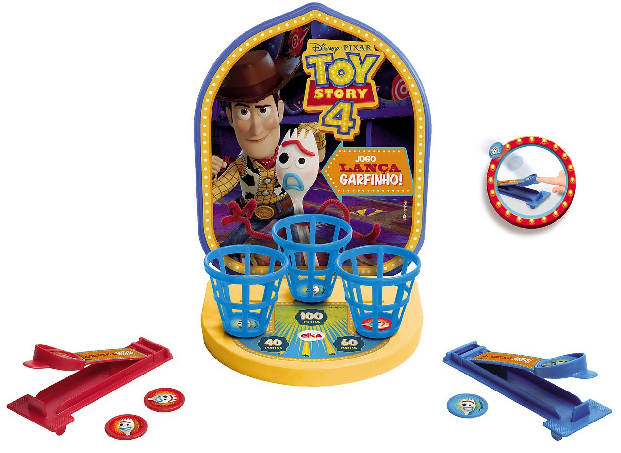 Jogo Lança Garfinho Toy Story 4 Brinquedo Educativo Infantil Menina Menino +4 Anos Lançamento 2019 Elka Original