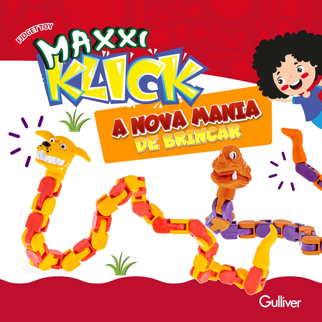 Kit 2 Unidades De Brinquedo Fidget Toy Infantil Anti Estresse Criança Adulto Divertido Maxxi Klick Gulliver Monstros