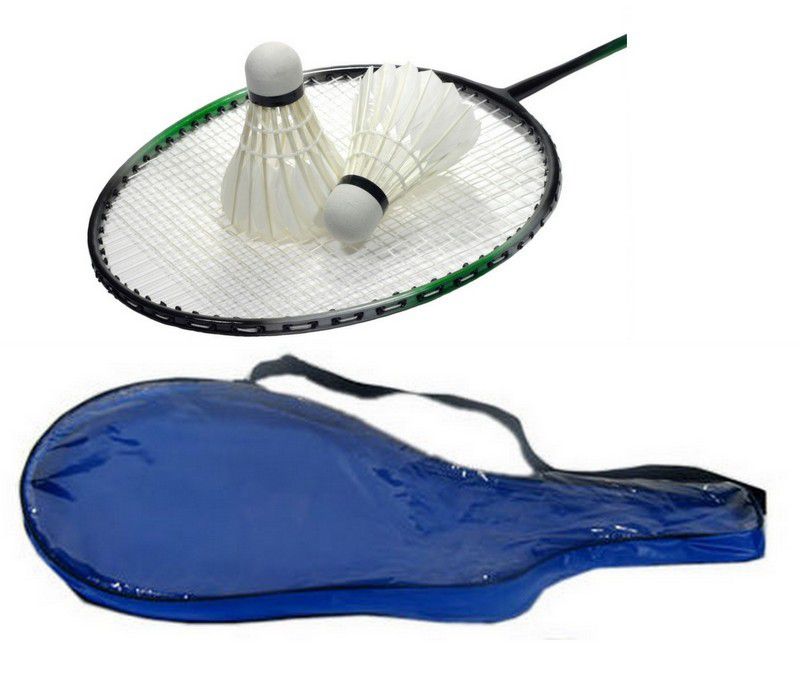  Kit Com 2 Raquetes De  Badminton 2 Petecas e Bolsa para transporte