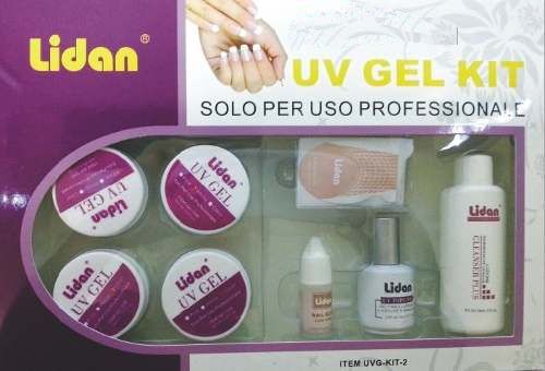 Kit Unha Gel UV Lidan Profissional