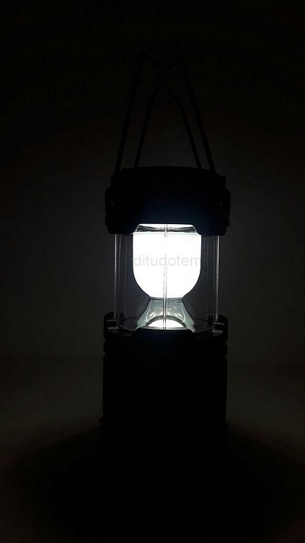 Lampião em Led - Recarga Elétrica e Luz Solar + 10 Horas de Carga