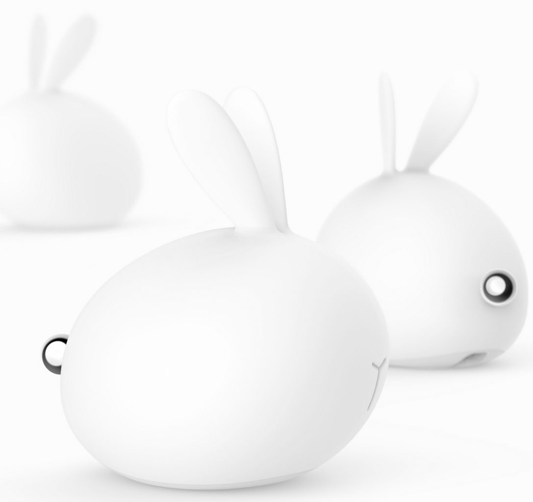 Luminaria Soft Rabbit Lamp Branco Coelho Muda De Cor  Silicone Led Original UP4YOU