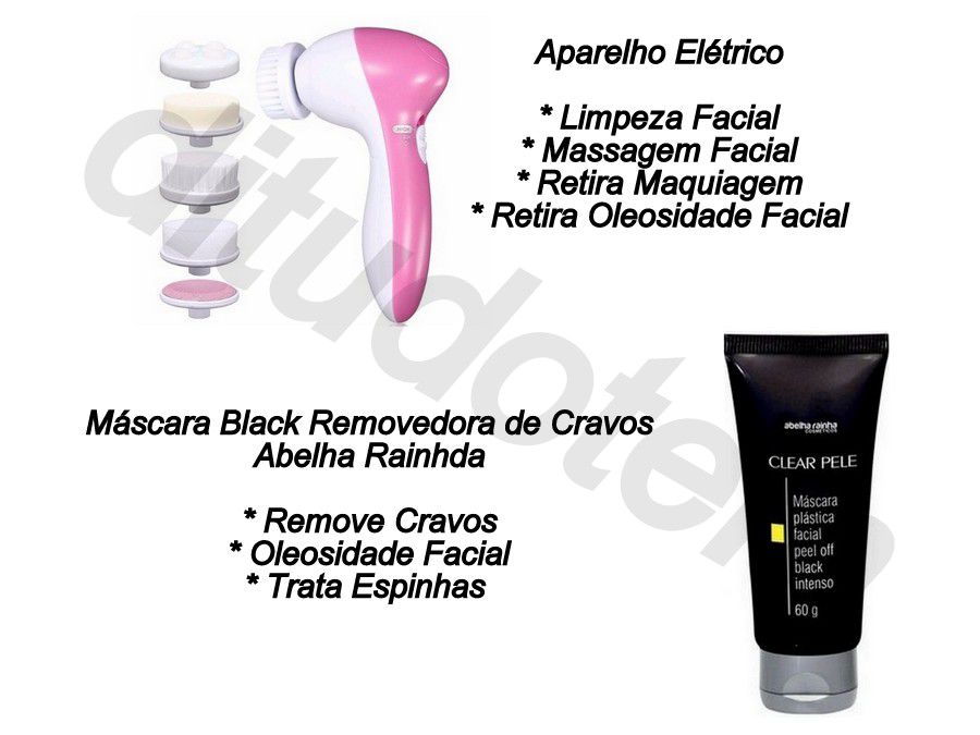 Mascara Black Abelha Rainha + Massageador Facial