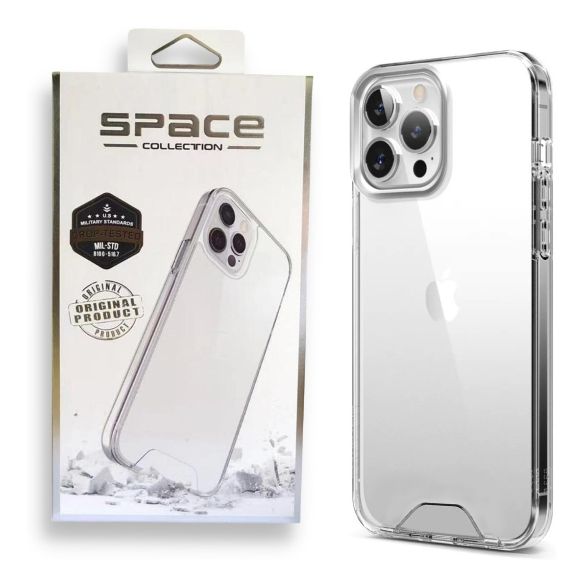 Capinha Space Clear P/ iPhone 13  Normal / 13 Pro / 13 Pro Max