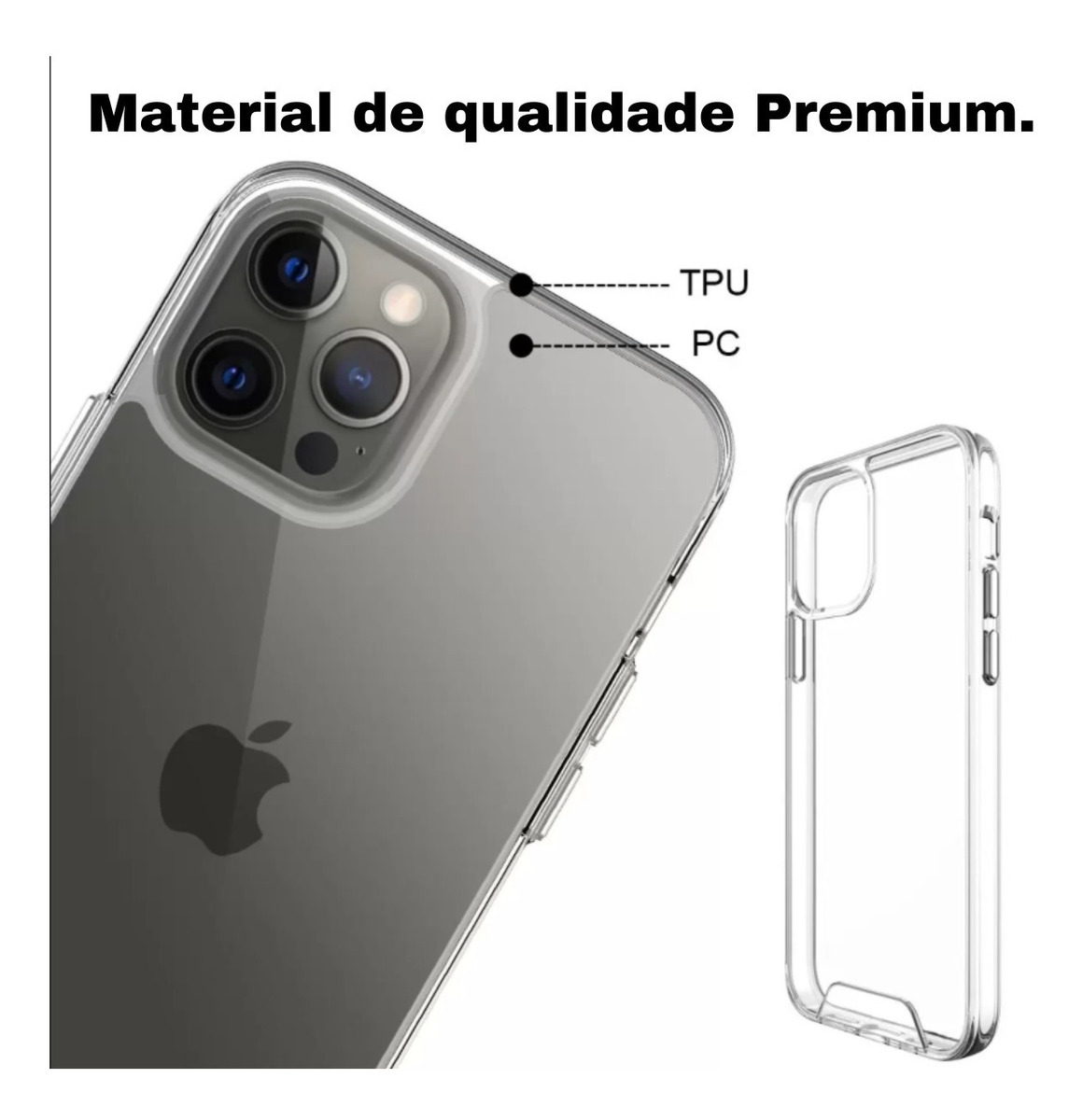 Capinha Space Clear P/ iPhone 13  Normal / 13 Pro / 13 Pro Max