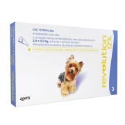Antipulgas e Carrapatos Zoetis Revolution 12% para Cães de 2,5 a 5 kg - 30 mg - 3 Pipetas
