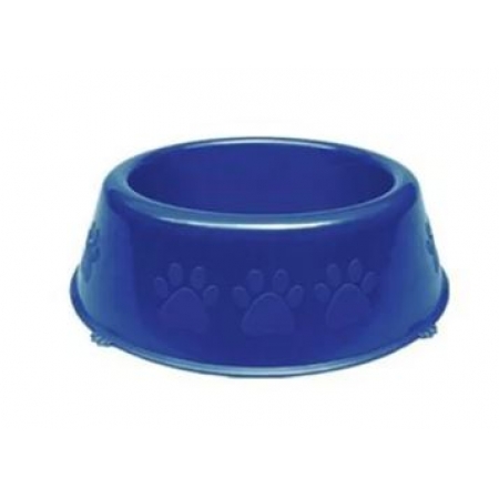 Kit com 10 Comedouro Pet Injet Plástico Patinhas 1100ml - Azul