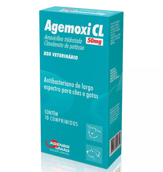 Antibiótico Agener União Agemoxi CL 50mg 10 comprimidos