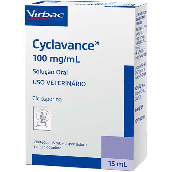 Cyclavance Virbac 100 mg/mL para Cães 15ml