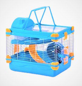 Gaiola Hamster Vip Acrílico Completa Azul 30x24x24