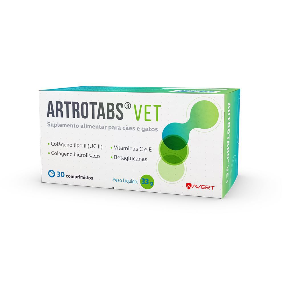 Suplemento Avert Artrotabs Vet Cães e Gatos 30 Comprimidos