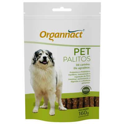 Suplemento Organnact Pet Palitos Ossinhos Probiótico Sache 160g