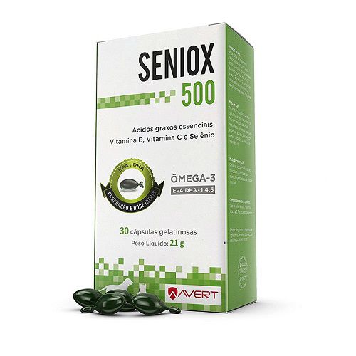 Suplemento Seniox Avert 500 mg 30 Cápsulas
