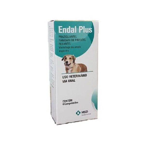 Vermífugo Endal Plus 4 Comprimidos