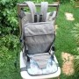Bolsa Maternidade Mommy Bag Vira Cadeirinha 2 em 1 Chaise Cinza Claro Com USB e Impermeável