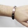 Bracelete de Aço Inox Rosê com 11mm de Largura