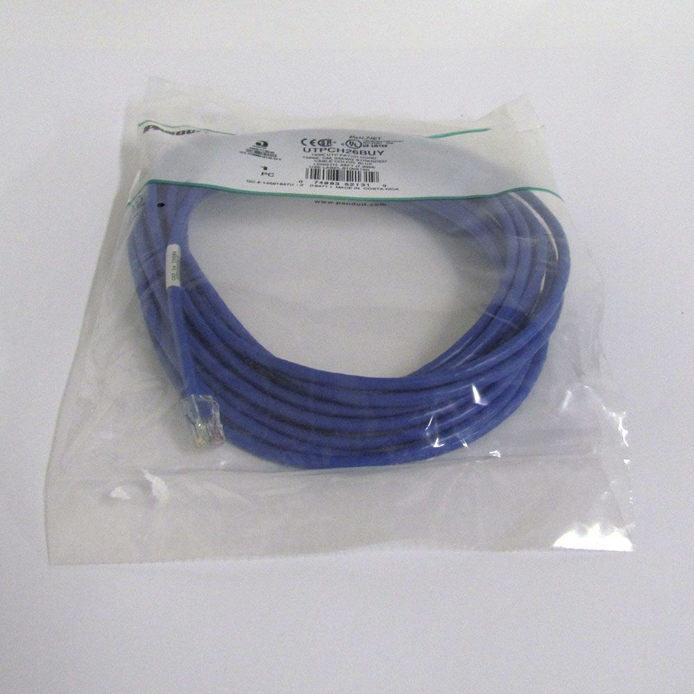 Cabo Patch Cord Ethernet Cat 5E Cor Azul Comprimento 7.93M Utpch26Buy - Panduit